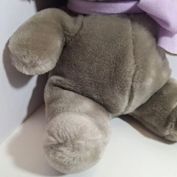 Disney Bianca Plush Mouse Purple Bow 16" Vintage 80s Made in Korea - Picture 9 of 16